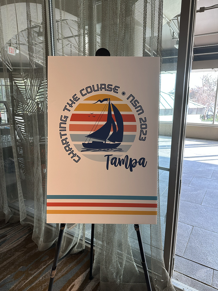 National sales meeting theme signage, Tampa