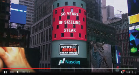 Ruth’s Chris on the NASDAQ tower